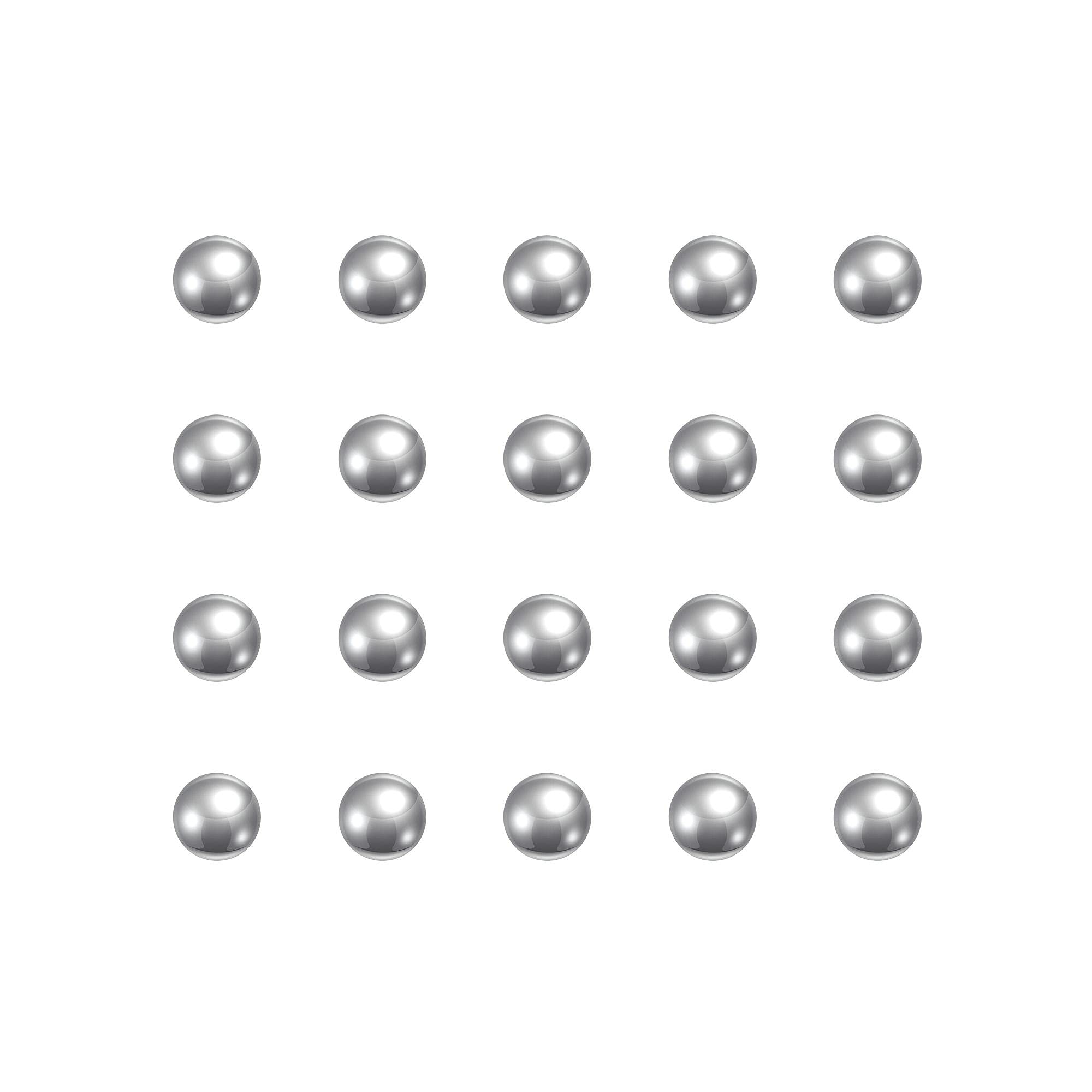 sourcing map 500pcs 3mm 201 Stainless Steel Bearing Balls G200 Precision