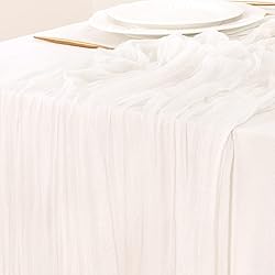 Socomi Cheesecloth Table Runner 10ft Gauze Boho