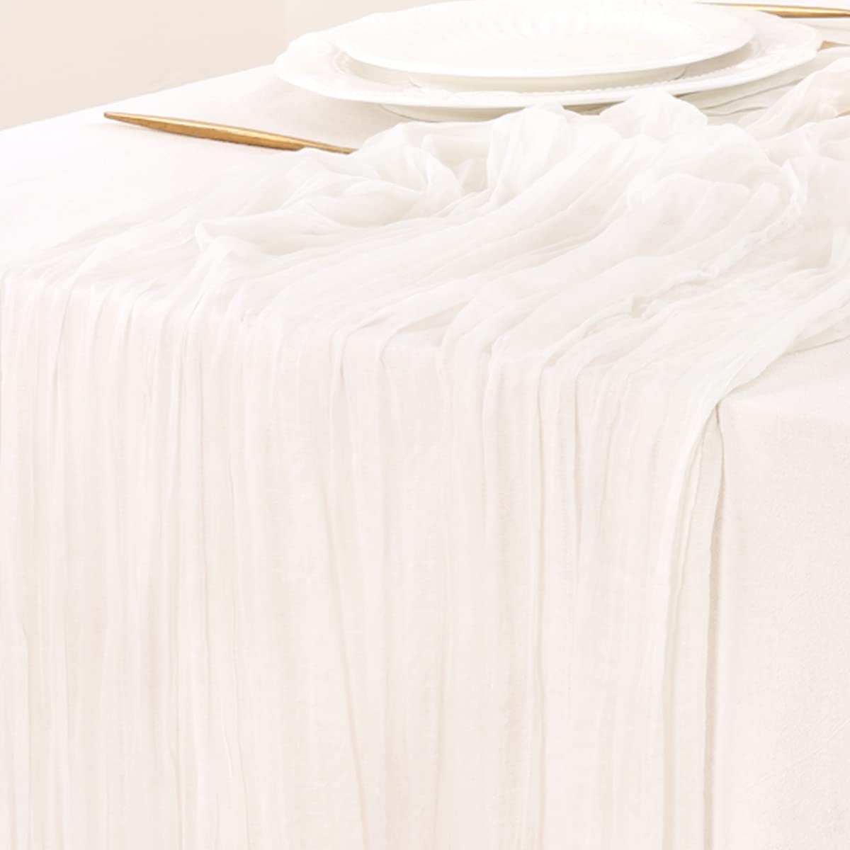 Socomi Cheesecloth Table Runner 10ft Gauze Boho