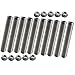 Dewhel 10pcs stainless exhaust manifold stud kit manifolds Super Duty for Ford 6.8 Liter V10 (One Side)