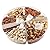 Broadway Basketeer's Gourmet Food Fresh Nuts Tray 6 Section Assortment Round Holiday Gift Basket