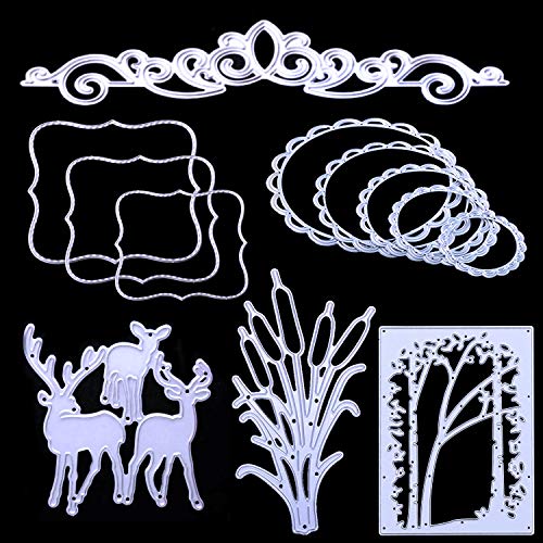Kabi 18Pcs Cutting Dies Metal Stencil Embossing Die Cuts for DIY Scrapbook Album Paper Card Making, 6 Styles - Thumbnail 7