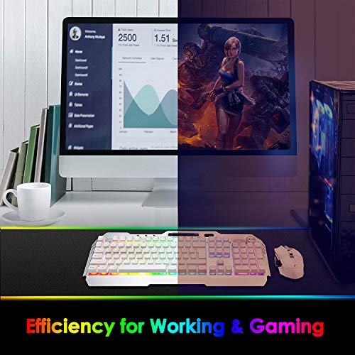 Teclado Y Mouse Inalambrico Gamer Razer Croma Gaming Iluminacion Teclas Para Pc