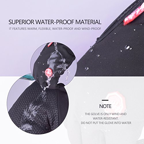 image for EVILTO Women's Touchscreen Warm Glove, Anti-slip Water-proof Wind-proo