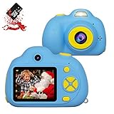[16GB Memory Card Include] RegeMoudal Kids Digital Camera Gifts for Child Boys Girls,Mini Rechargeable Children Shockproof Digital Camcorders Little Kid Toys Gift 8MP with Battery 2 Inch,Blue