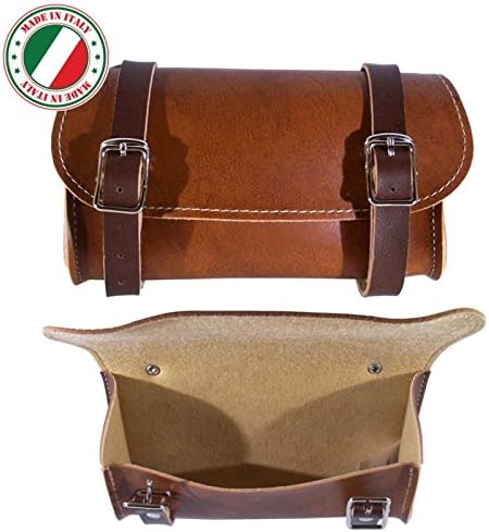 cyclingcolors BIKE BROWN SADDLE BAG VINTAGE SEAT PACK TAIL STRAP CITY ROAD CYCLE SYNT. LEATHER