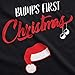 Crazy Dog T-Shirts Bumps First Christmas Maternity Shirt Funny Holiday Party Tee for Pregnant Women