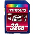 Transcend 32GB SDHC Class 10 UHS-1 Flash Memory Card Up to 90MB/s (TS32GSDHC10U1)