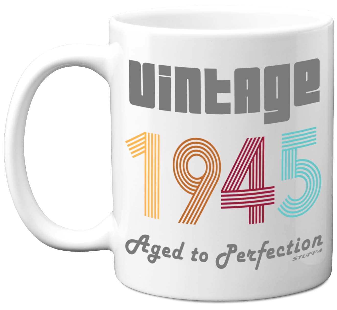 Stuff4 81st Birthday Gifts for Men Women - 1945 Vintage Coffee Mug, 11oz Ceramic Dishwasher Safe Mugs, Best Friend for Birthday or Christmas, Funny 81st Gifts Him Her