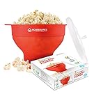 Collapsible Silicone Microwave Hot Air Popcorn Popper Bowl With Lid and Handles