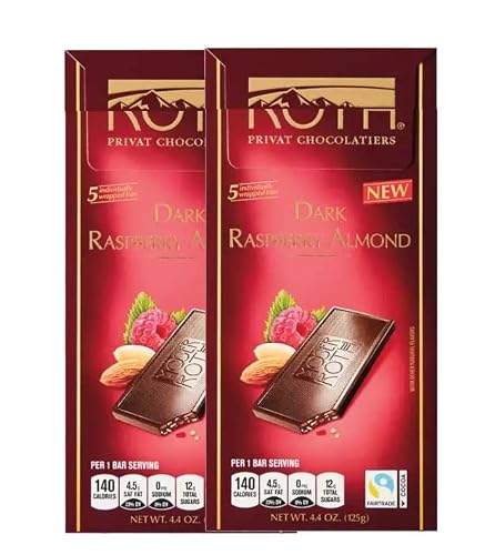 Roth Raspberry Almond European Cacao Bar, Indivually Wrapped Dark ...