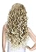 Kalyss Long Curly Blonde Wigs for Women Heat Resistant Wavy Synthetic Fiber Cosplay Costume Full Hair Wig For Women,24 inches 0.66lb