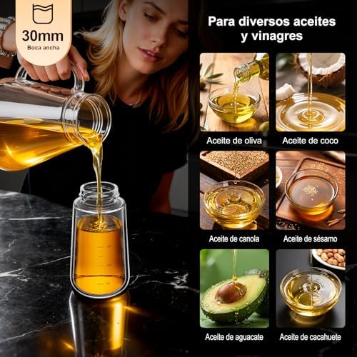 Pulverizador de aceite 180 ml de vidrio borosilicato