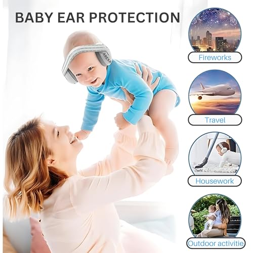 AREXA Noise Cancelling Headphones for Newborns, Infants & Toddlers (0-36 Months) - Hearing Protection for Sleeping, Travel, Concerts, Fireworks & Loud Noise Environments