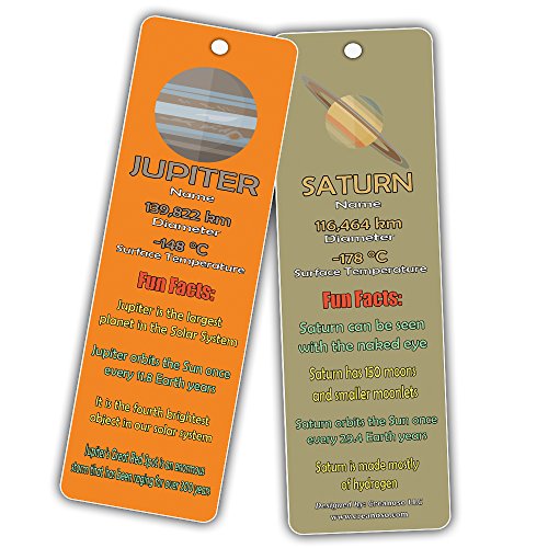 image for Creanoso Outer Space Planets Universe Fun Facts Bookmark Cards (60-Pac