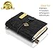 Traveler Notebook Leather Small Journal Notebook,Flowers Embossed Vintage Notebook, Gift for Men & Women, Perfect to write in,5.3