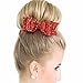 Sunvy 2PC Princess Sequins Bling Bowknot Hairpin Hair Clip Hairbow For Girls Kids Bride Headdress (Red)thumb 2