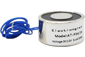AIRTAK 34 x 18mm-DC12V 39LB/15Kg 180N Solenoid Lifting Cylinder Electromagnet Suction Holding Sucker Round Electric Magnet