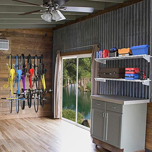 Wallmaster 2Pack 2x4ft Heavy Duty Garage Wall Shelving 45inchby15