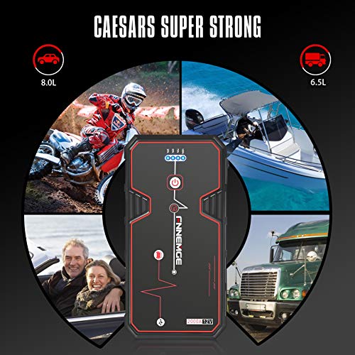 FNNEMGE Car Jump Starter 2000A Peak 21800mAh 12V Super Safe Jump