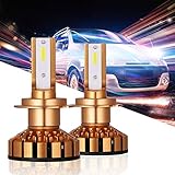 H7 Led Headlight Bulb, 10000LM(5000LM/Bulb) Extremely Bright CSP Chips Mini LED Headlight Conversion Kit 60W 6000K Cool White - 2 Years Warranty by HOLOON