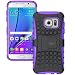 Galaxy S7 Edge Case - Exact [TANK Series] - Shock Proof Tough Rugged Dual-Layer Case with Built-in Kickstand for Samsung Galaxy S7 Edge (2016) Black/Purple
