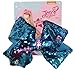 JoJo Siwa Large Cheer Hair Bow (Blue Reversible Sequins)