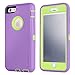 Lordther 5.5-Inch Armor Defender ShieldOn Series Synthetic Rubber TPU Case Cover with Screen Protector for iPhone 6s Plus, iPhone 6 Plus (Purple Green)