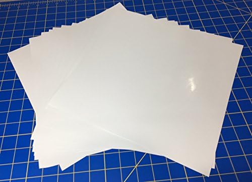 12 Sheets 12"x12" ORACAL 651 Glossy White Permanent Adhesive Craft Vinyl for Cricut, Silhouette and all Craft Cutters