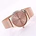 Creazy Fashion Womens Classic Gold Quartz Stainless Steel Wrist Watch (Rose Gold)