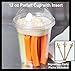 Pack of 25 Clear Plastic Parfait Cup 12 oz with Insert and Dome Lid w/Signature Party Picks
