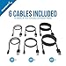 SABRENT [6-Pack 22AWG Premium Micro USB Cables (X2-6ft + X2-3ft + X2-1ft) High Speed USB 2.0 A Male to Micro B Sync and Charge Cables [Black] (CB-MUB3)
