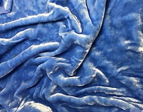 Hand Dyed Very Plush Silk Velvet Fabric -Fat 1/4 (18"x22") (Cornflower Blue)