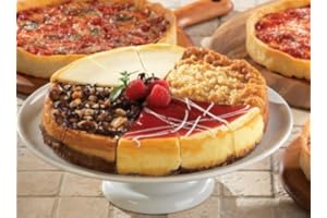 LOU MALNATI'S TASTES OF CHICAGO 1 Eli's Sampler Cheesecake & 3 Lou Malnati's Chicago-Style Deep Dish Pizzas (1 Sampler 3 Cheese Pizzas)