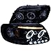 Spec-D Tuning 2LHP-F15097G-TM Black Projector Headlight (Halo Gloss Housing Smoke Lens)