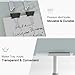 Glass Whiteboard - Magnetic Glass Dry Erase Board 40x28 Inches Mobile Glass Board, Height Adjustable Easel Board Flipchart Easel Glass Board with Marker Tray