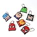 CheeseandU 7Pcs Cute Super Hero Key Cover Cap Creative Silicone Cartoon Captain Anime Key Holder with Ring Ideal Gift for Kids Women Men Husband Wife Brother Sister Friends Coworker Roommate