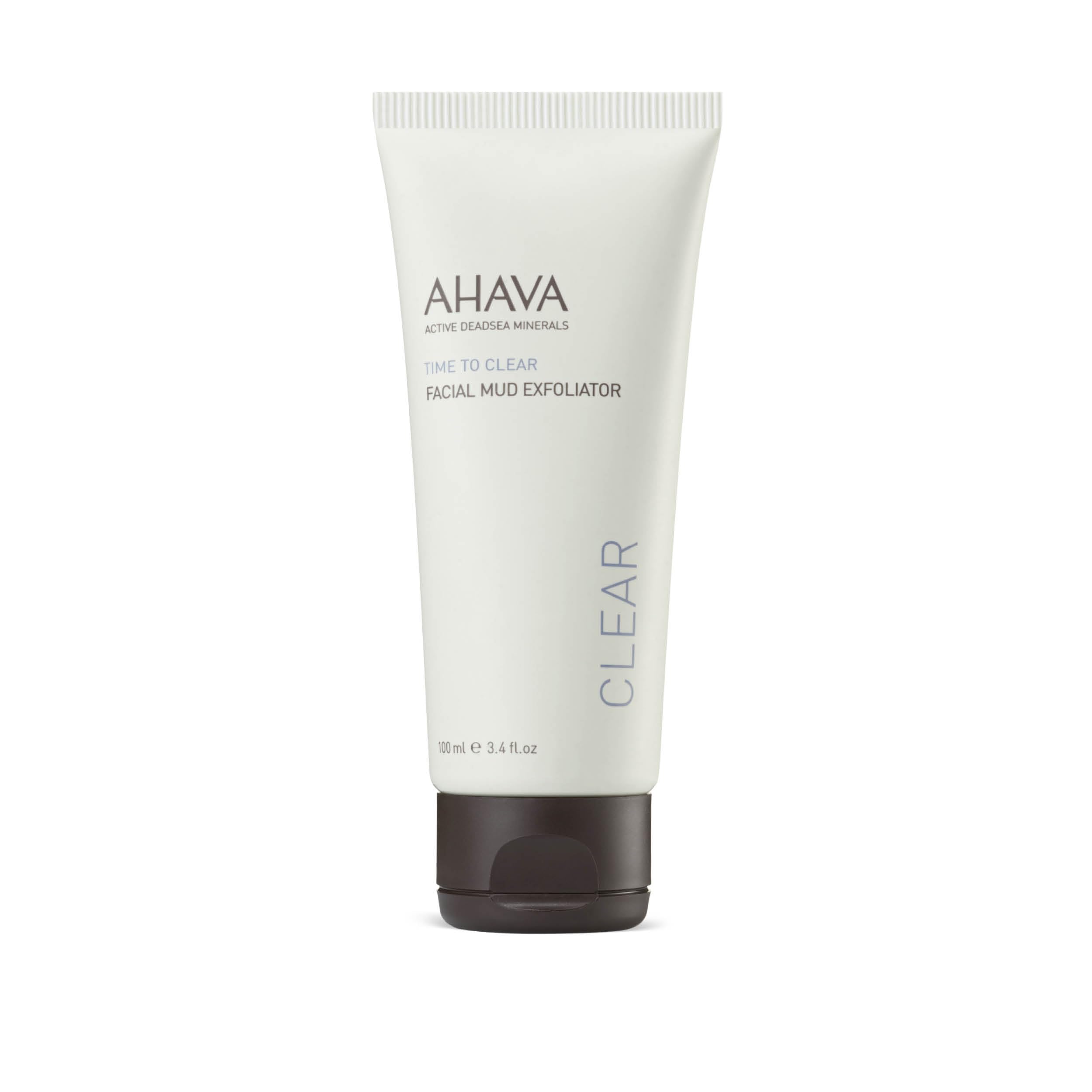 AHAVA Facial Mud Exfoliator - The Ultimate Dead Sea Natural Face Exfoliant for Men and Women - 100ml
