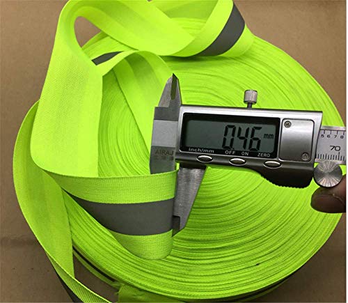 High Visibility Reflective Fabric Ribbon for Cothing Safety Fabric Gear Webbing Trim Strip 4cm/1.57" (Orange, 5 Yards)
