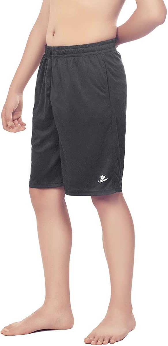 Devoropa Youth Boy's Athletic Basketball Shorts Loose-Fit Performance Sports Workout Shorts Side Pockets: Clothing