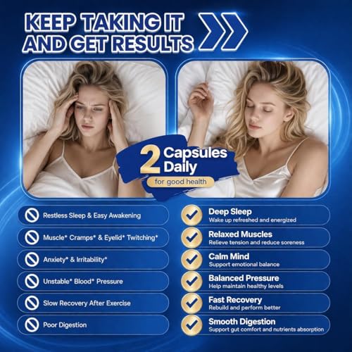 Magnesium 700mg | Magnesium Complex 12 in 1 (Glycinate, Citrate, Malate) | High Absorption Formula | Supports Muscle Stress, Heart & Bones | 90 Capsules
