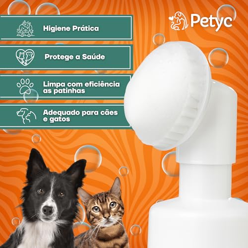 Pata Limpa 150 mL PETYC Higienizador de Patas para Cães e Gatos Espuma Relaxante (1 unidade)