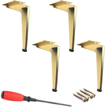 Pies dorados para muebles, sala de estar para el hogar, patas para sofá
