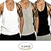 InleaderStyle Men Gym Bodybuilding Blank Stringer Cotton Tank Top Vest(1/3 Pack)