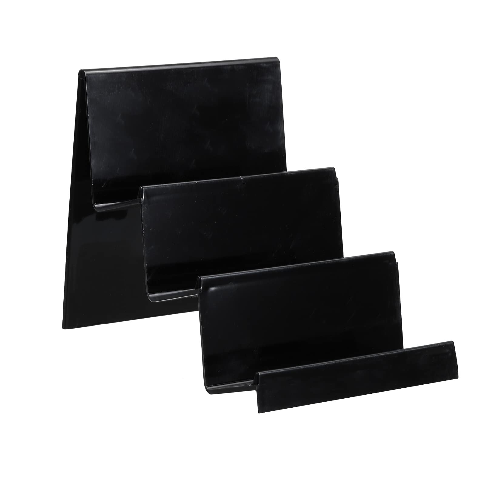 PATIKIL Acrylic Wallet Display Stand Holder Storage Rack Shelf Desktop Wallet Purse Handbag Organizer Decoration Black 5.51 x 8.27 x 6.3 Inch