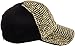 Crystal Case Womens Cotton Gold Rhinestone Studded Baseball Cap Hat (Black/Gold)