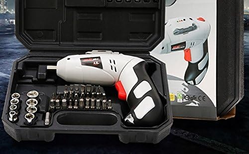 Portable 4.8V Cordless Rechargeable Power Screwdriver with 45 Driver Bits Set All In One Durable Organized Carrying Case
