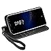 Doormoon Samsung Galaxy S8 Case Wallet, PU Leather [Wrist Strap] Flip Folio [Kickstand Feature] Detachable Cover with Card Slots Cash Pocket Magnetic Closure Case for Samsung Galaxy S8, Black