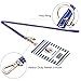 ID Badge Holder with Lanyard, Vertical PU Leather ID Badge Card Holder with 1 Clear ID Window, 4 Credit Card Slots and a Detachable Neck Lanyard (Stripe)