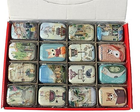 32PCS Mini Gift Wedding Tin Box Jewelry Medicine Storage Box Trinket Snacks Organizer 5.5x3.6x2.2CM